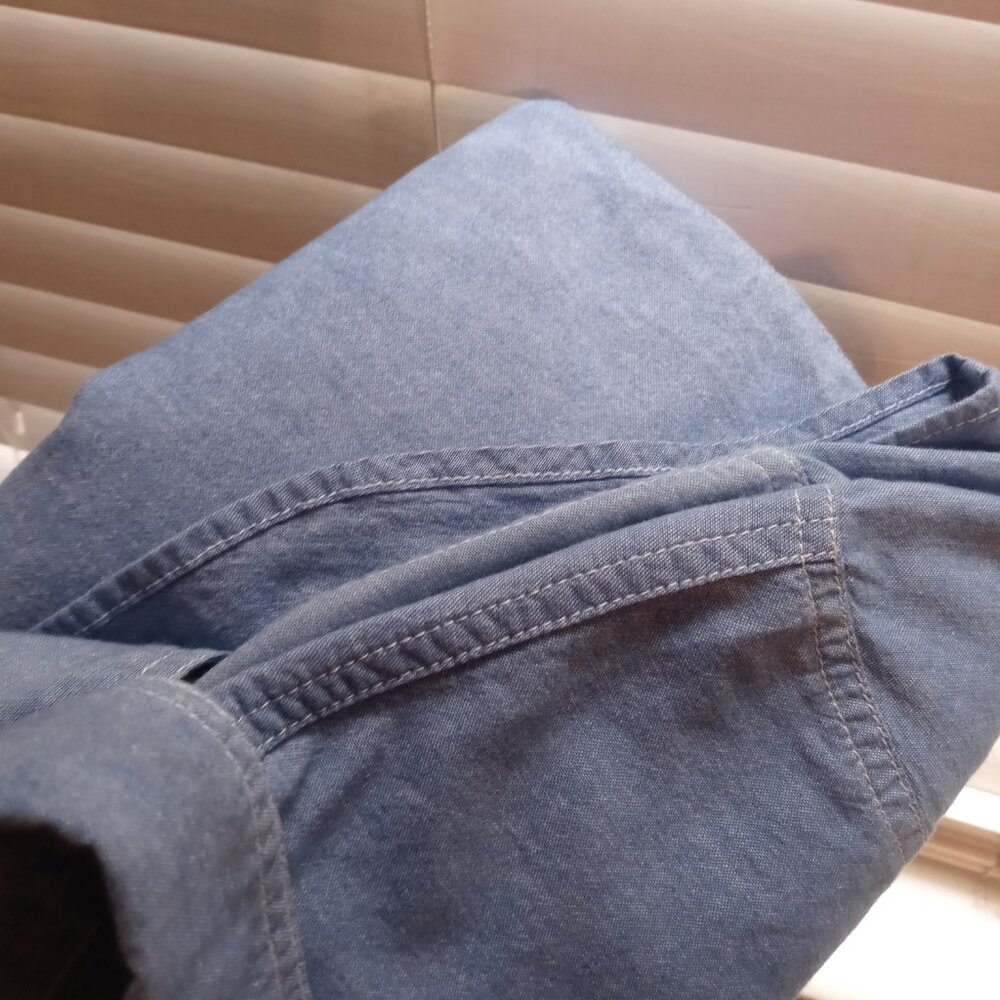 COLDWATER CREEK 3/4 sleeve chambray cotton shirt (LP) - Picture 12 of 12